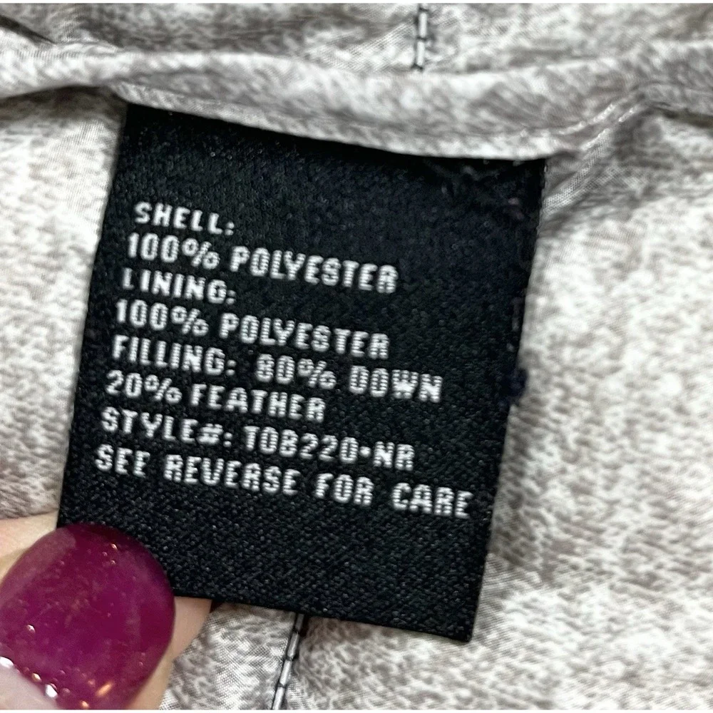 Be‎ By Blanc Noir Down Puffer Vest Womens XS Gray Packable Lightweight Full Zip